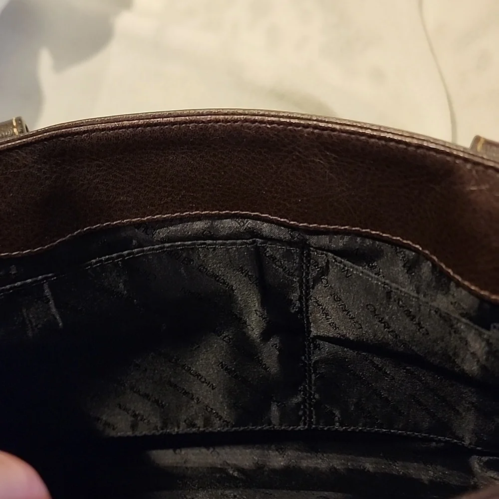 Charles Jourdan Paris hand bag dark brown